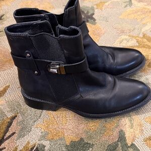 Aquatalia Black Leather Ankle Boots